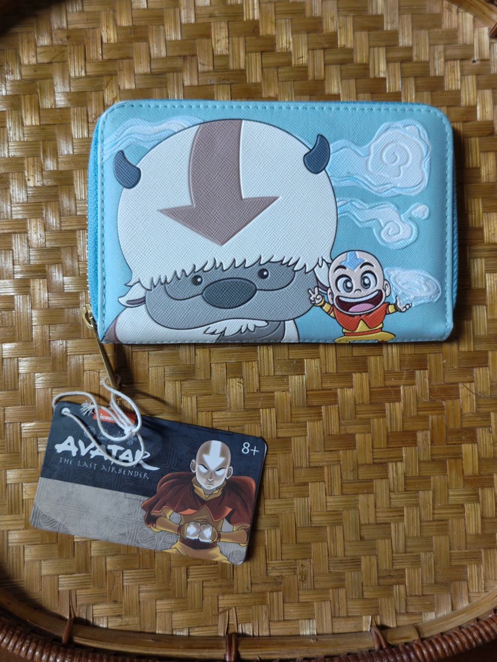 Nickelodeon Light Blue Avatar: The Last Airbender Zip Wallet with Appa & Aang